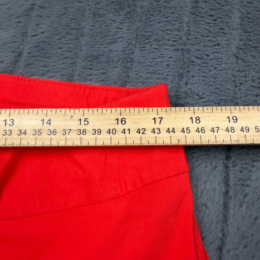 Alfani Woman Red Pull On Capri Pants Size 16W Cropped Trousers Stretch 14107 - Picture 2 of 8